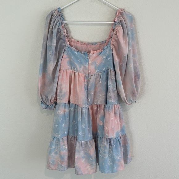 Storia Tiered Tie-Dye Babydoll Dress - Picture 7 of 10